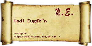 Madl Eugén névjegykártya